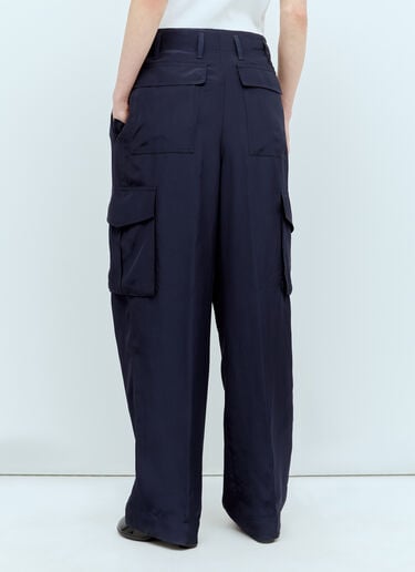 粘胶纤维工装裤 Dries Van Noten 粘胶纤维工装裤 藏蓝色 dvn0256015