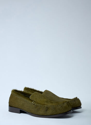 Dries Van Noten Pony Hair Loafers Green dvn0261001