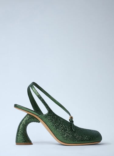 Metallic Heel Dries Van Noten Metallic Heel Green dvn0261002