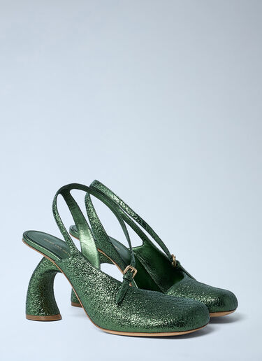 Dries Van Noten Metallic Heel Green dvn0261002