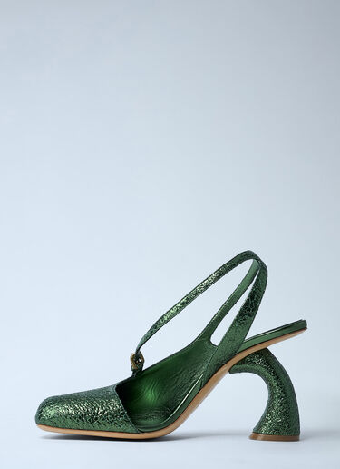 Dries Van Noten Metallic Heel Green dvn0261002
