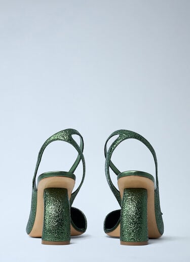 Metallic Heel Dries Van Noten Metallic Heel Green dvn0261002