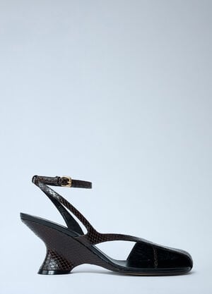 Dries Van Noten Square Cut-Out Heels Dark Brown dvn0261003