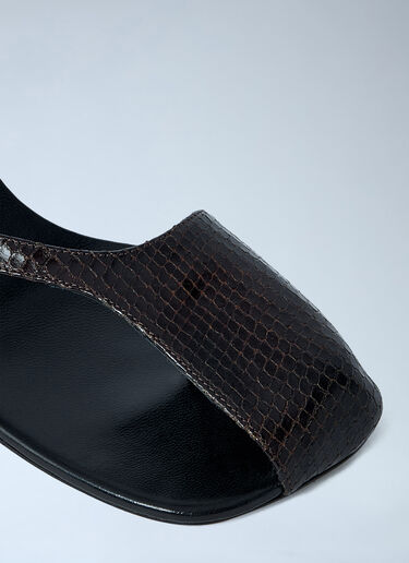 Dries Van Noten Square Cut-Out Heels Dark Brown dvn0261003