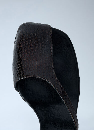 Dries Van Noten Square Cut-Out Heels Dark Brown dvn0261003