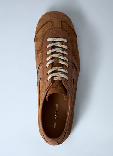 Suede Low-Top Sneakers Dries Van Noten Suede Low-Top Sneakers Tan dvn0261006