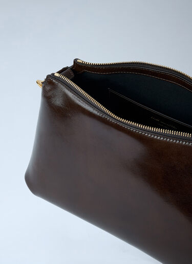 Leather Shoulder Bag Dries Van Noten Leather Shoulder Bag Dark Brown dvn0261009