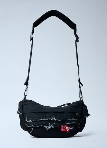 Distressed Logo Patch Shoulder Bag Diesel x Eastpak Distressed Logo Patch Shoulder Bag Black ead0362002
