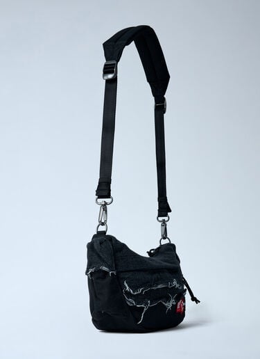 Distressed Logo Patch Shoulder Bag Diesel x Eastpak Distressed Logo Patch Shoulder Bag Black ead0362002