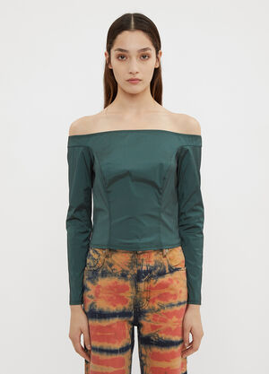 Eckhaus Latta Portrait Top Green eck0234005