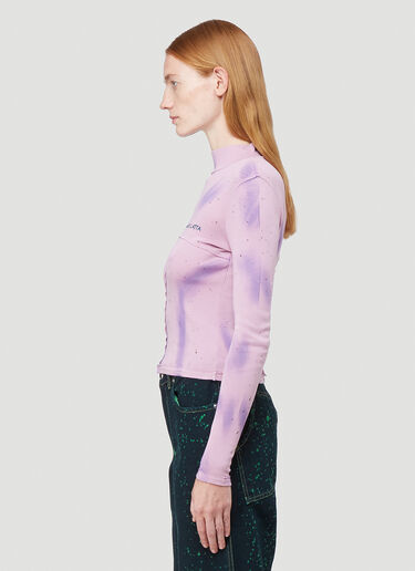Lapped Baby Turtleneck Top Eckhaus Latta Lapped Baby Turtleneck Top Purple eck0241004