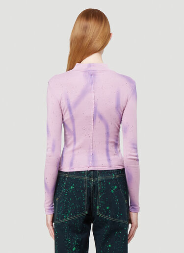 Lapped Baby Turtleneck Top Eckhaus Latta Lapped Baby Turtleneck Top Purple eck0241004