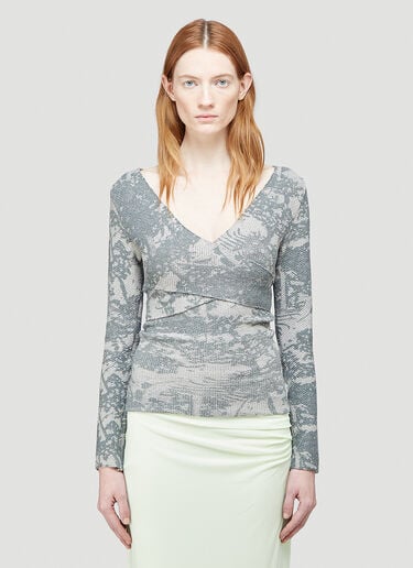 Poison Wrap Top Eckhaus Latta Poison Wrap Top Grey eck0244002