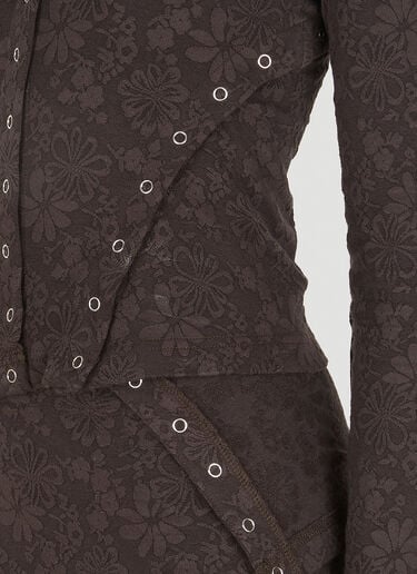 Undone Cardigan Top Eckhaus Latta Undone Cardigan Top Brown eck0248003