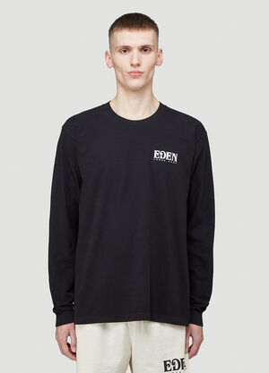 Eden Power Corp Logo Recycled Long-Sleeved T-Shirt Black edn0144006