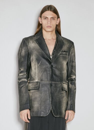 Cameron Brushed Leather Jacket Eytys Cameron Brushed Leather Jacket Grey eyt0354004