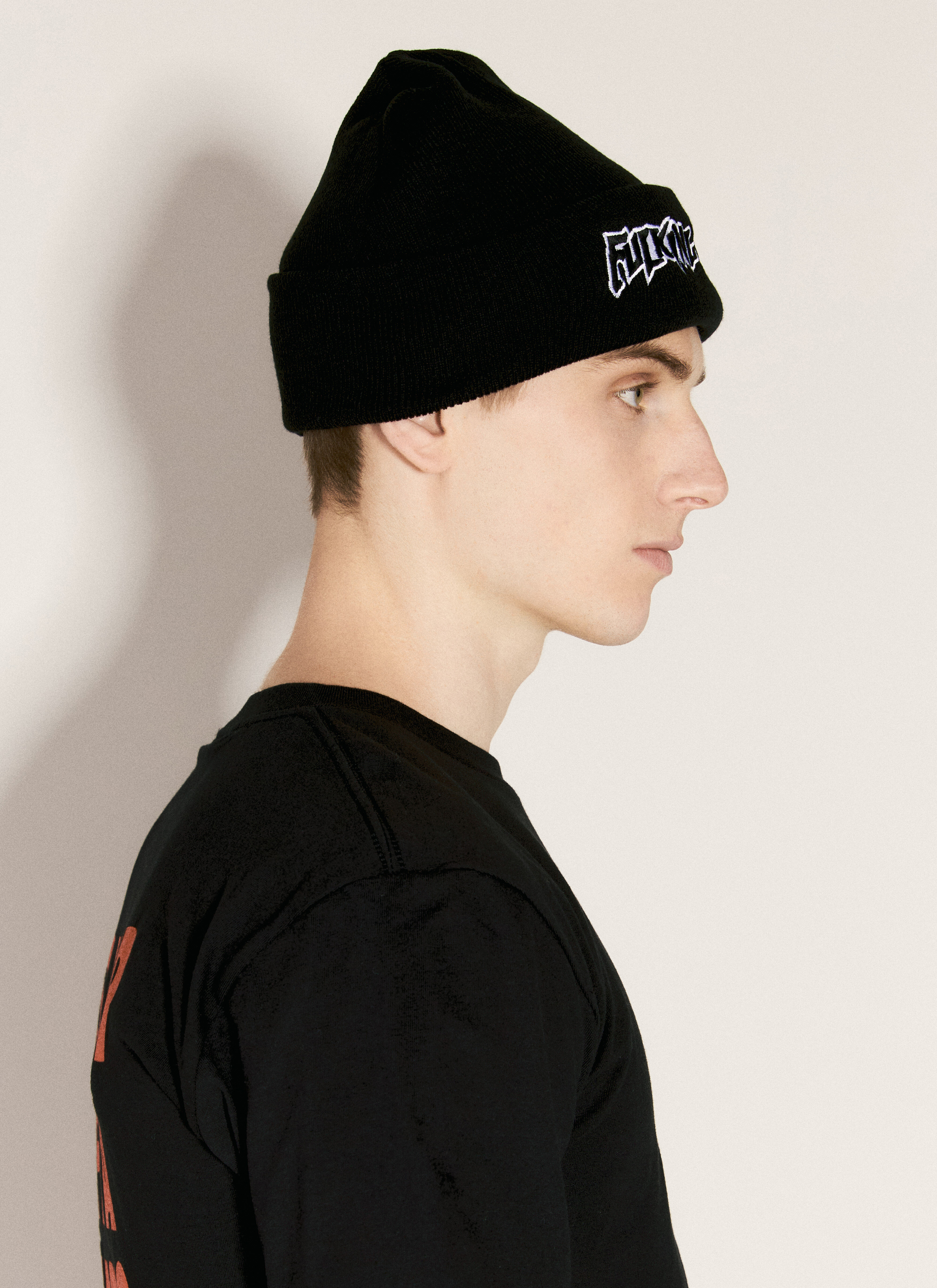 Fucking Awesome Men's' Stamp Cuff Beanie Hat in Black | LN-CC®