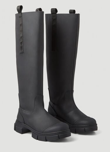 Knee High Rubber Boots GANNI Knee High Rubber Boots Black gan0246089