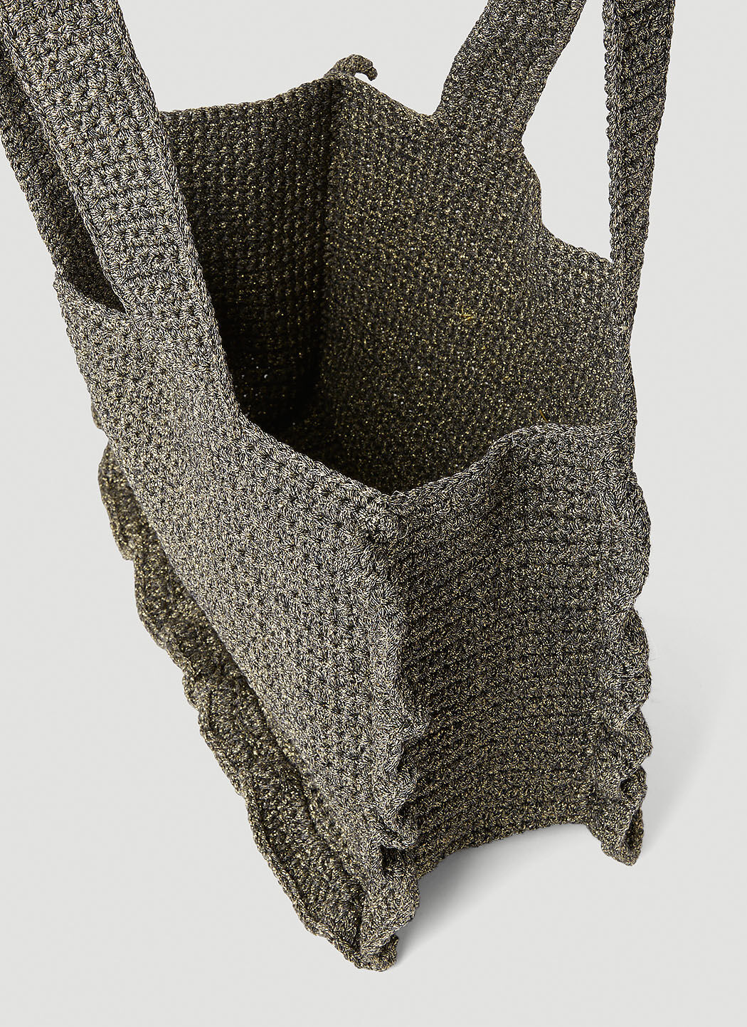 GANNI Women's' Crochet Frill Tote Bag in Brown | LN-CC®