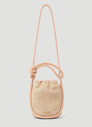 Small Knot Bucket Handbag GANNI Small Knot Bucket Handbag Beige gan0253044