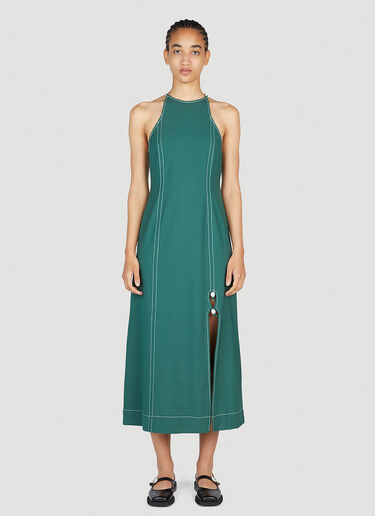 Melange Maxi Dress GANNI Melange Maxi Dress Green gan0253073