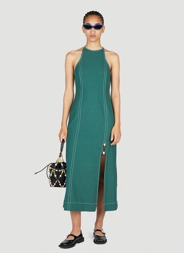 Melange Maxi Dress GANNI Melange Maxi Dress Green gan0253073