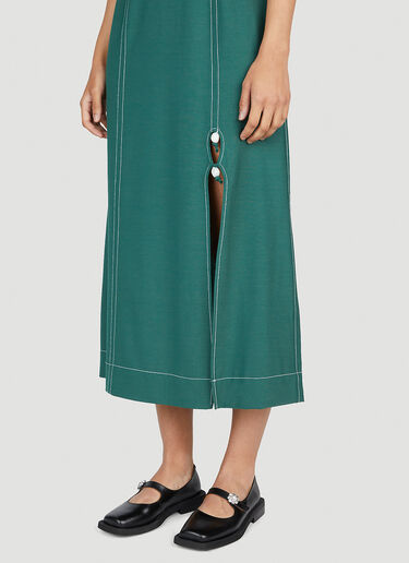 Melange Maxi Dress GANNI Melange Maxi Dress Green gan0253073