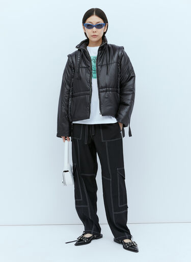 GANNI 闪亮绗缝背心夹克 黑色 gan0254004