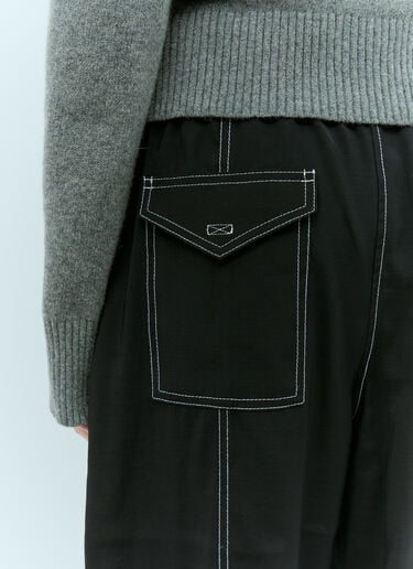 Light Slub Pocket Pants GANNI Light Slub Pocket Pants Black gan0255005