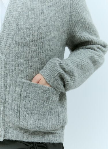 Soft Wool-Blend Cardigan GANNI Soft Wool-Blend Cardigan Grey gan0255033