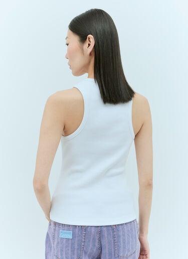 그래픽 골지 하트 탱크탑 GANNI 그래픽 골지 하트 탱크탑 화이트 gan0255038