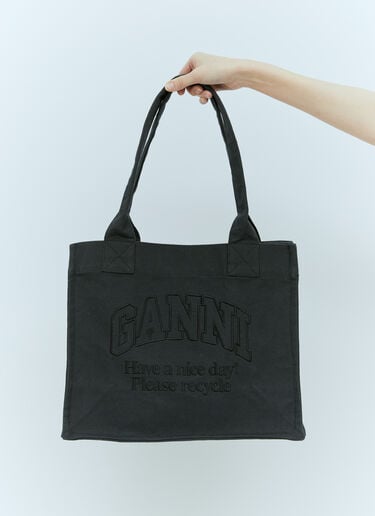 라지 이지 데님 토트백 GANNI 라지 이지 데님 토트백 블랙 gan0255060