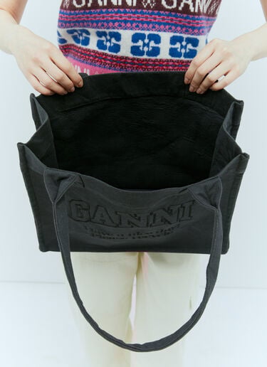 라지 이지 데님 토트백 GANNI 라지 이지 데님 토트백 블랙 gan0255060