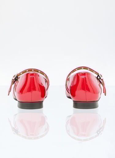 镂花芭蕾平底鞋 GANNI 镂花芭蕾平底鞋 红色 gan0256035