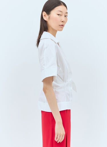 府绸围裹式衬衫 GANNI 府绸围裹式衬衫 白色 gan0257011