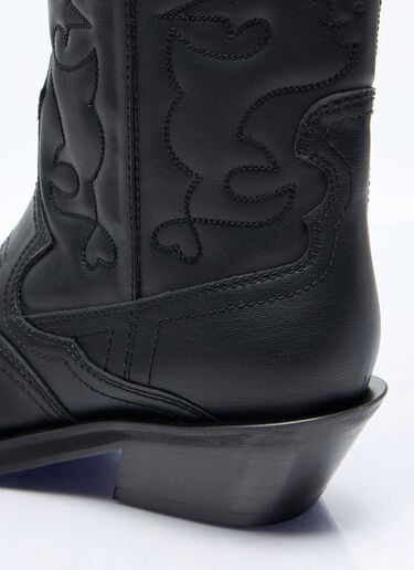 Mid Shaft Embroidered Western Boots GANNI Mid Shaft Embroidered Western Boots Black gan0257040