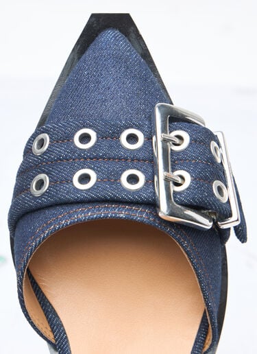 Feminine Buckle Open Cut Pumps Ganni Feminine Buckle Open Cut Pumps Navy gan0258054