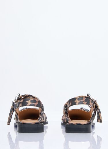 Feminine Buckle Ballerina Flats GANNI Feminine Buckle Ballerina Flats Brown gan0258080