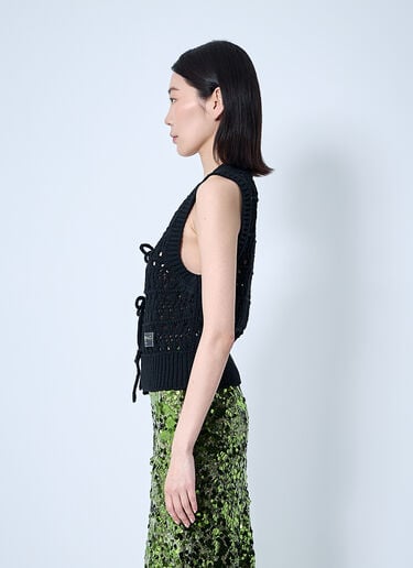 Logo Patch Vest GANNI Logo Patch Vest Black gan0260001