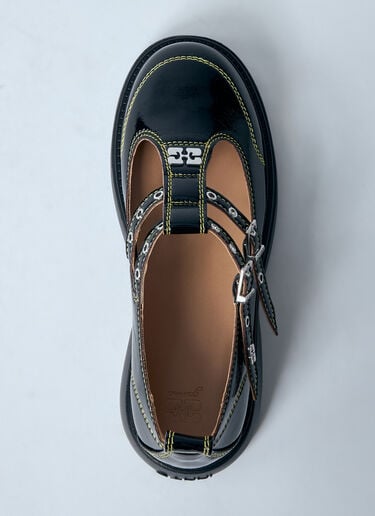Everyday Buckle Mary Jane Shoes GANNI Everyday Buckle Mary Jane Shoes Black gan0260017