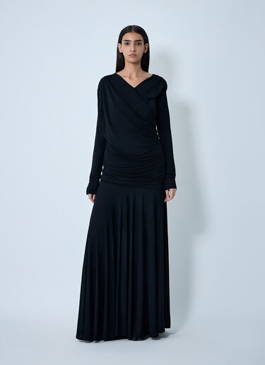 Ruched Maxi Dress GANNI Ruched Maxi Dress Black gan0261005