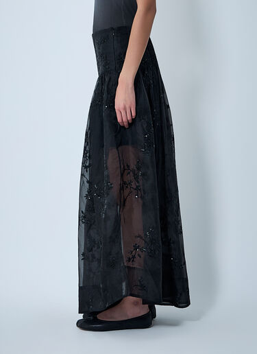 Embellished Organza Maxi Skirt GANNI Embellished Organza Maxi Skirt Black gan0261014