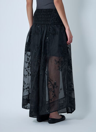 Embellished Organza Maxi Skirt GANNI Embellished Organza Maxi Skirt Black gan0261014