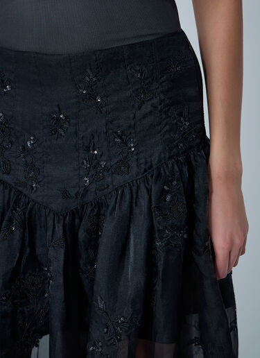 Embellished Organza Maxi Skirt GANNI Embellished Organza Maxi Skirt Black gan0261014