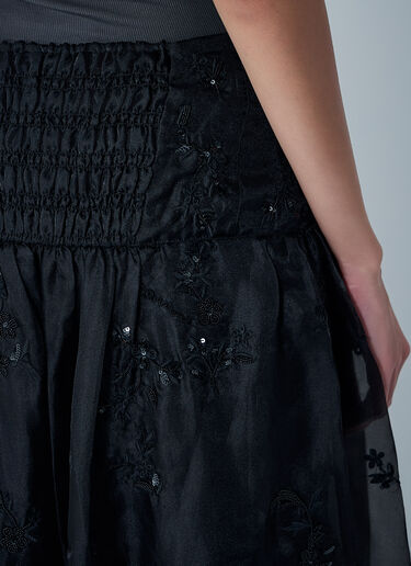Embellished Organza Maxi Skirt GANNI Embellished Organza Maxi Skirt Black gan0261014