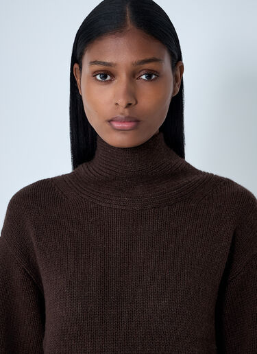 GANNI Wool-Blend Sweater Brown gan0262006
