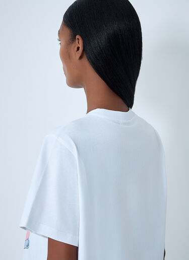 Logo Motif T-Shirt GANNI Logo Motif T-Shirt White gan0262007