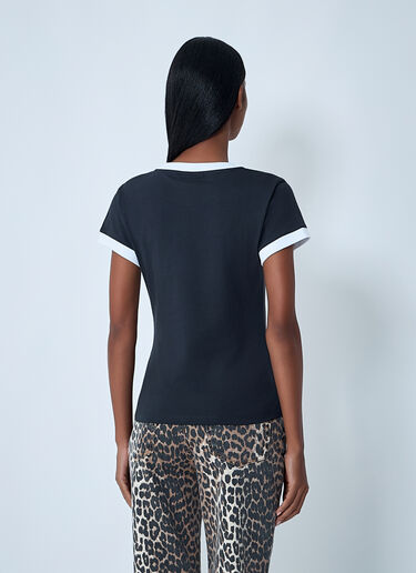 Logo Motif T-Shirt GANNI Logo Motif T-Shirt Charcoal gan0262008