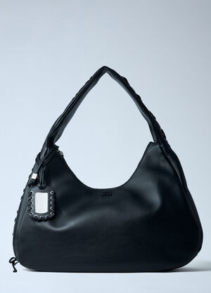 GANNI XXL Hobo Shoulder Bag Black gan0262020