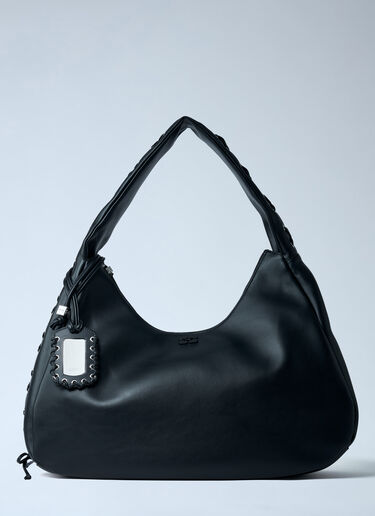 GANNI XXL Hobo Shoulder Bag Black gan0262020